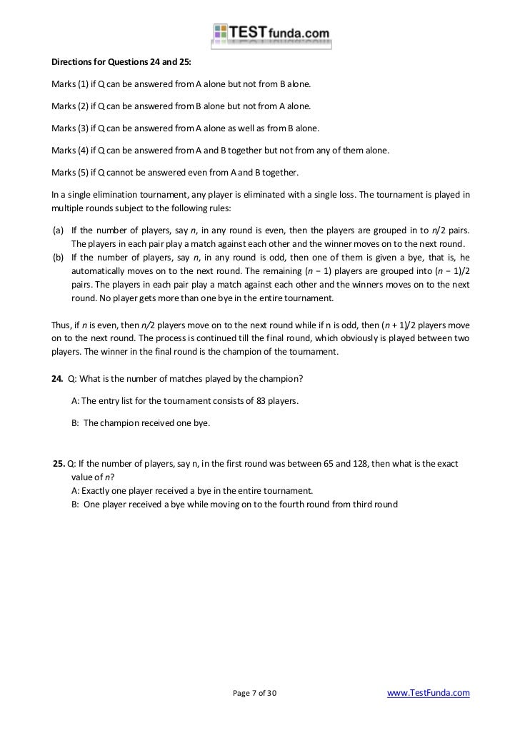 Cat Mock Test Papers Pdf